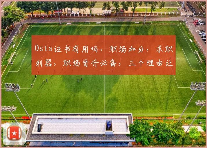 Osta证书有用吗，职场加分，求职利器，职场晋升必备，三个理由让你心动